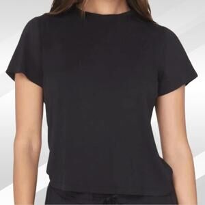 2/$30 Andie The Classic Tee Bamboo Jersey Black Size XS | Soft Everyday T-Shirt